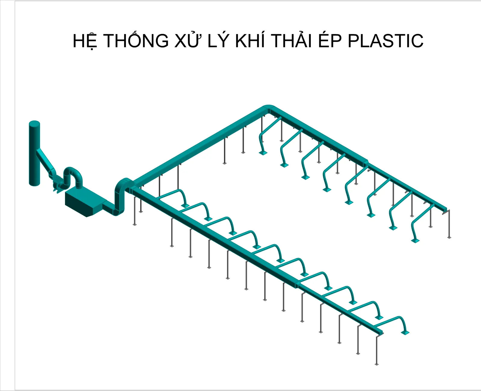 Hệ thống xử lý khí thải nhà máy sản xuất nhựa 18.000 m³/giờ